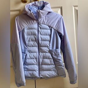 🍒LULULEMON sz 10 DOWN FOR IT ALL JACKET Purple LAVENDER DUSK ~ Removable Hood!